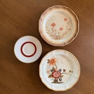 Vintage Eclectic Floral Plate Set – Set of 3 | Mix & Match
